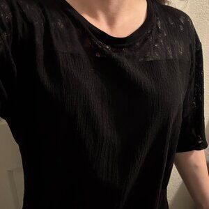 Preowned Disturbia Libertina Lace Panel Tee UK14 US10 *DISCONTINUED*